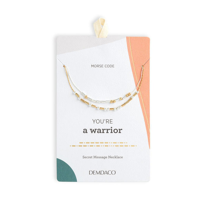 Morse Code Necklace - You're A Warrior