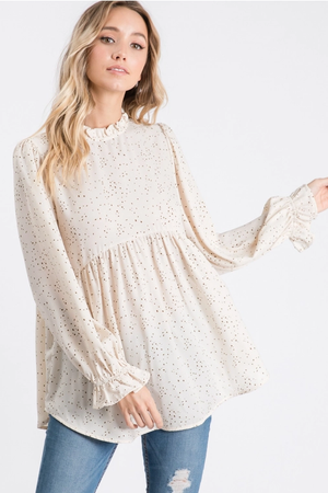 Chelsea Long Sleeve Top - Ivory