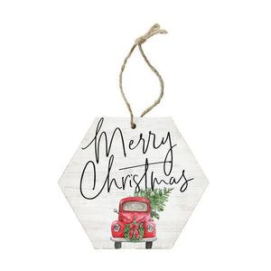Christmas Ornament - Merry Christmas: Red Truck