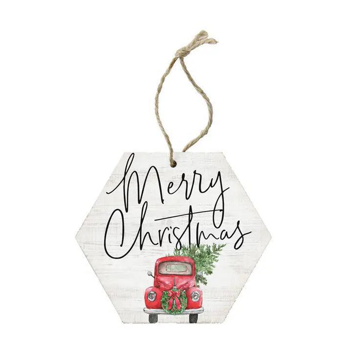Christmas Ornament - Merry Christmas: Red Truck