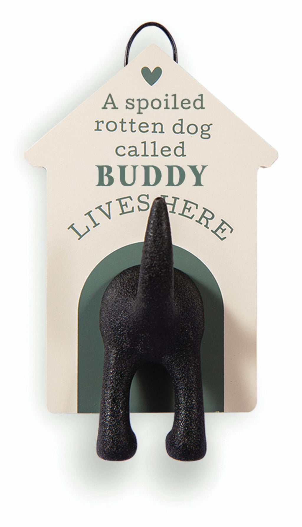 Dog Leash Hook - Cream (Pre-Printed Names)