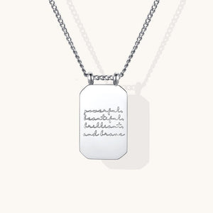 Necklace - MantraBand Note To Self "Powerful, Beautiful, Brilliant and Brave"