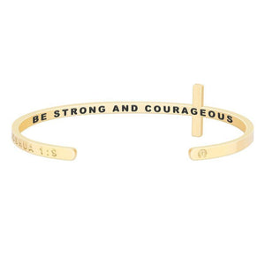 Cross Bracelet - Be Strong & Courageous (Joshua 1:9)