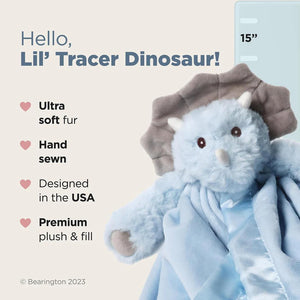 Lovey Blanket - Lil' Tracer Dinosaur Plush Security Blanket