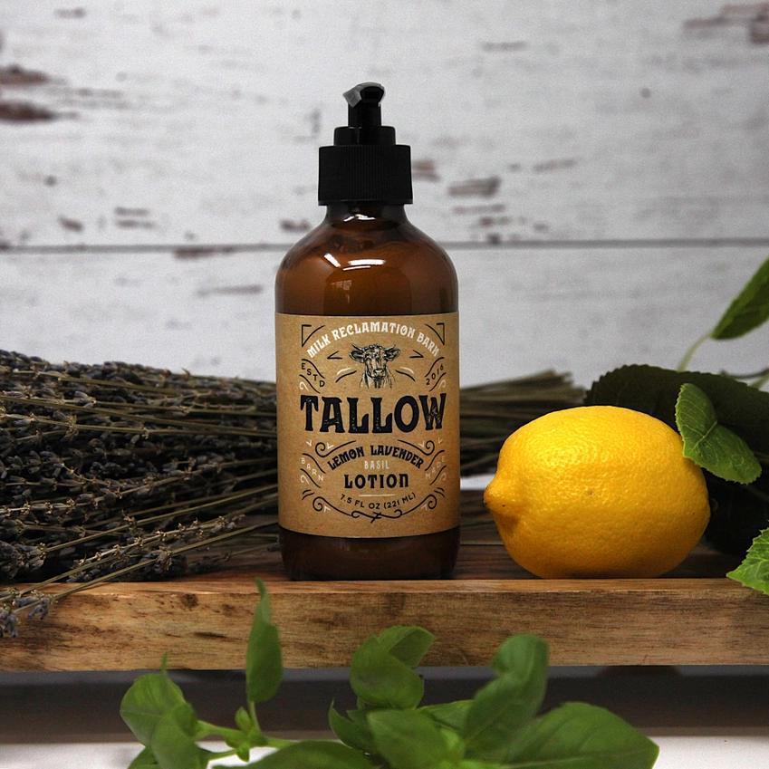 Tallow Lotion - Lemon, Lavender, Basil