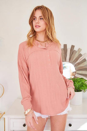 Sierra Long Sleeve Top - Mauve
