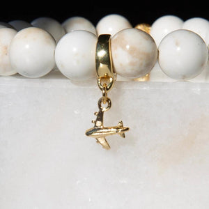 Lenny & Eva Airplane Charm - Gold