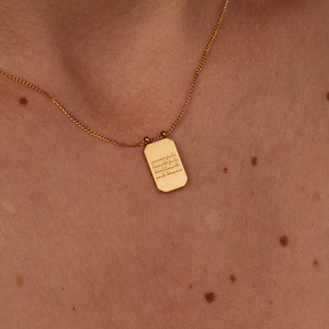 Necklace - MantraBand Note To Self "Powerful, Beautiful, Brilliant and Brave"