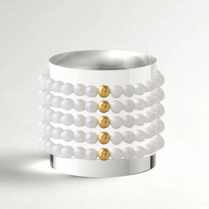 Lenny & Eva Gemstone Bracelet - Faceted White Jade