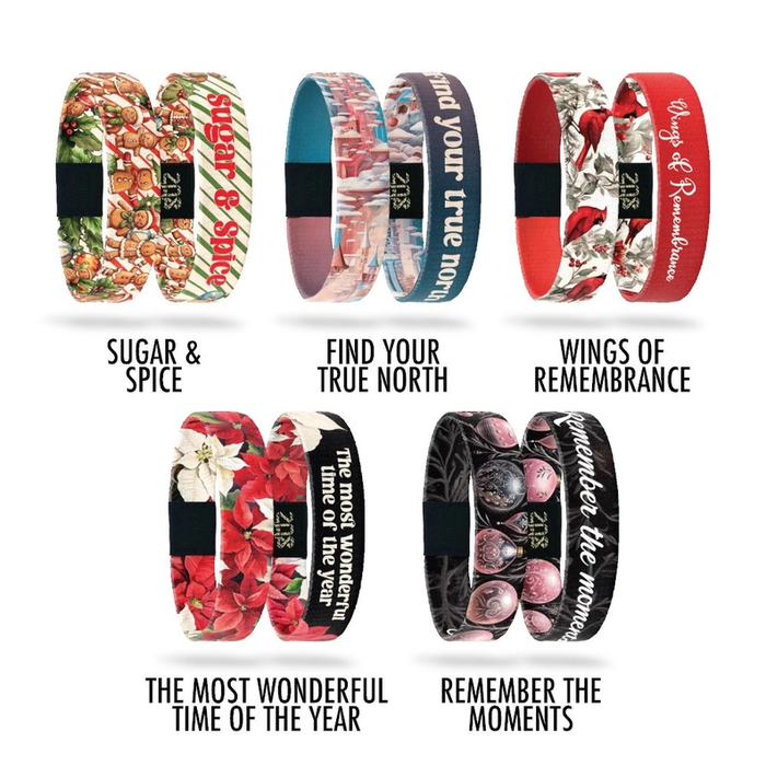 ZOX Wristbands Christmas Holiday Retail Exclusive Set of 5 - Medium
