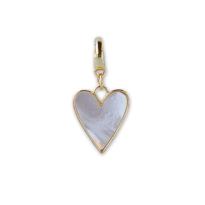Lenny & Eva Heart Charm - Mother of Pearl