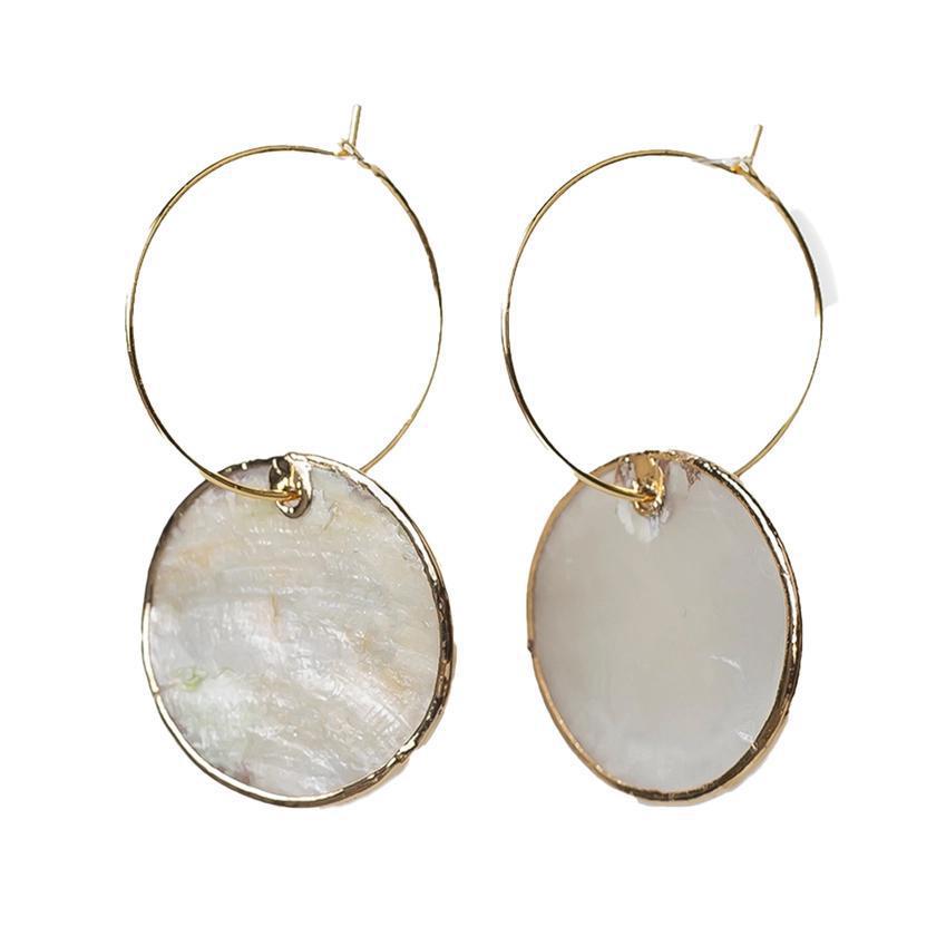 Lenny & Eva Intentions Earrings - Capiz Circle