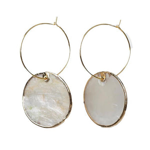 Lenny & Eva Intentions Earrings - Capiz Circle