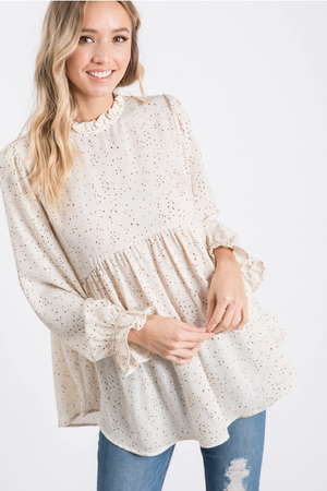 Chelsea Long Sleeve Top - Ivory