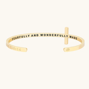Cross Bracelet - Fearfully & Wonderfully Made (Psalm 139:14)