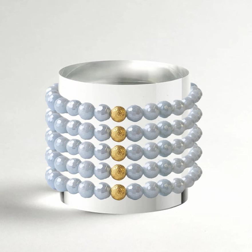 Lenny & Eva Gemstone Bracelet - Faceted Aquamarine