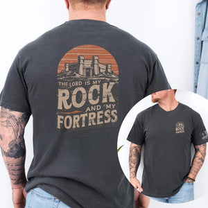 NLHD - "My Rock and Fortress" Comfort Colors Christian Graphic MOG Tee