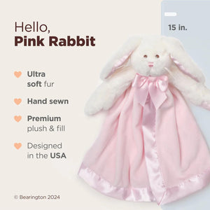 Lovey Blanket - Pink Bunny Snuggler Lovey