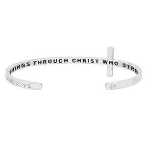 MantraBand Cross Bracelet - I Can Do All Things (Philippians 4:13)