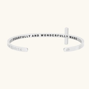 Cross Bracelet - Fearfully & Wonderfully Made (Psalm 139:14)