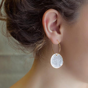 Lenny & Eva Intentions Earrings - Capiz Circle