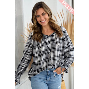 Sybil Long Sleeve Blouse - Black