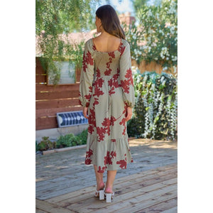 Valkyrie Smocked Bodice Dress - Sage