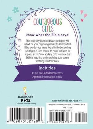 Courageous Girls Bible Words Flash Cards