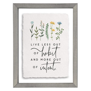 Live Out Of Intent - Floating Art Rectangle