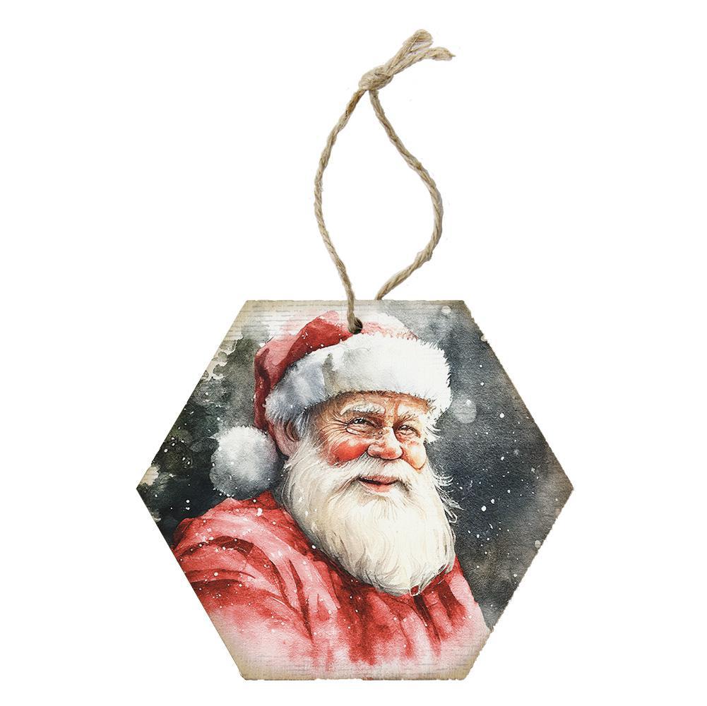 Christmas - Ornament - Santa Looking Right