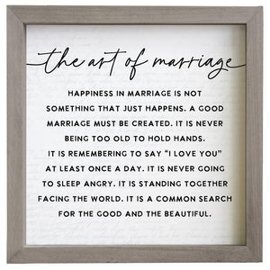 Art of Marriage - Rustic Frame