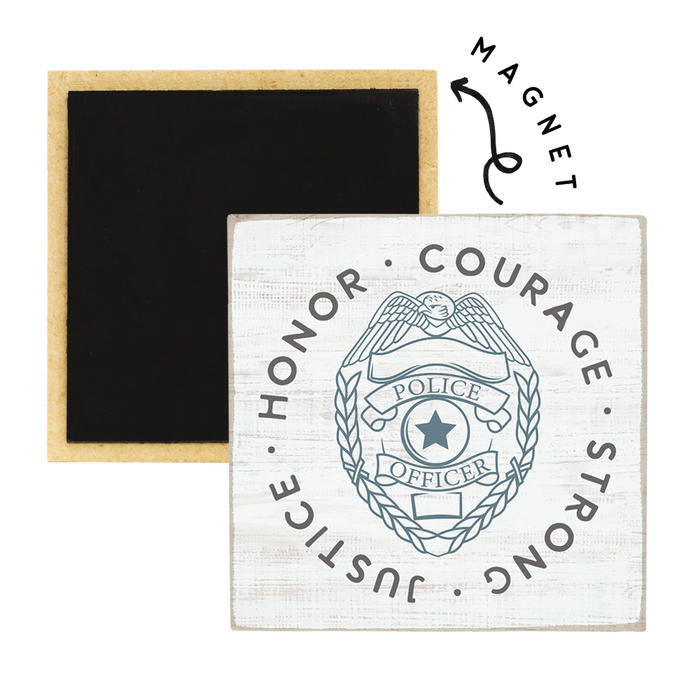 Magnet - Square "Police Officer Justice"