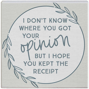 Opinion Kept Receipt - Small Talk Square