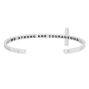 Cross Bracelet - Be Strong & Courageous (Joshua 1:9)