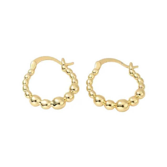 Lenny & Eva Gilded Earrings - Small Beaded Hoops
