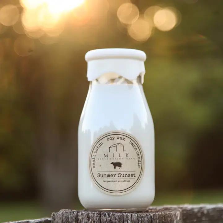 Milk Bottle Candle - Summer Sunset