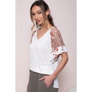 Opal Solid Knit Top - Ivory