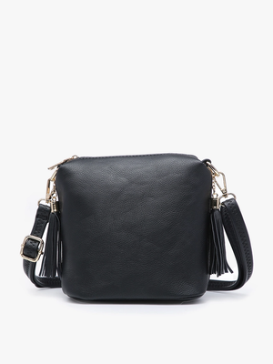 Dylan Crossbody with 2 Side Tassel Zippers