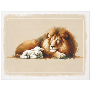 Lion Lamb - Wrapped Canvas