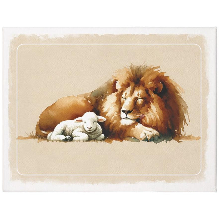 Lion Lamb - Wrapped Canvas
