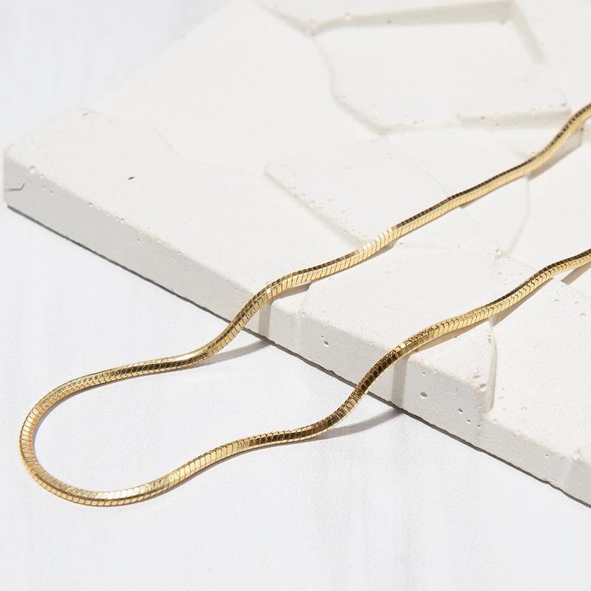 Lenny & Eva Necklace - Snake Gilded Gold Chain 19"
