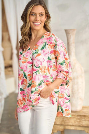 Ophelia Print Blouse - Pink