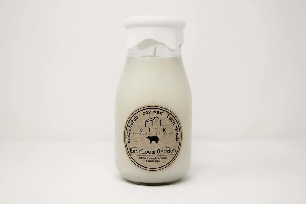 Milk Bottle Candle - Heirloom Garden