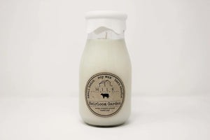 Milk Bottle Candle - Heirloom Garden