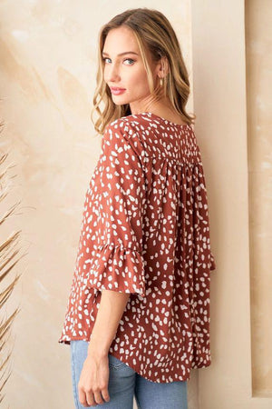 Pearl Three Quarter Sleeve Blouse - Mauve