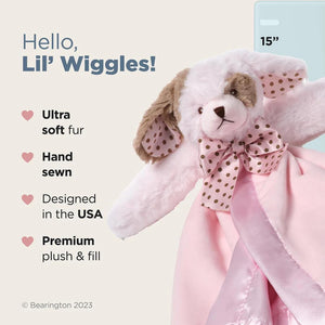 Lovey Blanket - Wiggles Pink Puppy  Snuggler Lovey