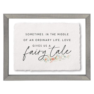 Love Gives Fairy Tale - Floating Art Rectangle