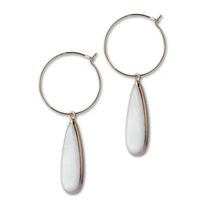 Lenny & Eva Intentions Earrings - Teardrop Pearl