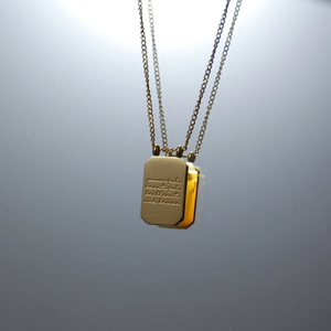 Necklace - MantraBand Note To Self "Powerful, Beautiful, Brilliant and Brave"