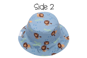 Kids UPF50+ Patterned Sun Hat - Lion/Monkey